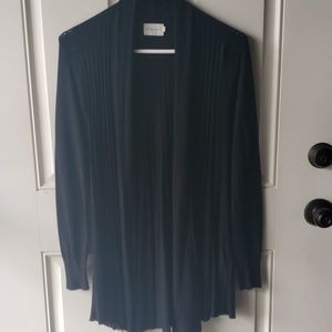 Black cardigan with see through detail.